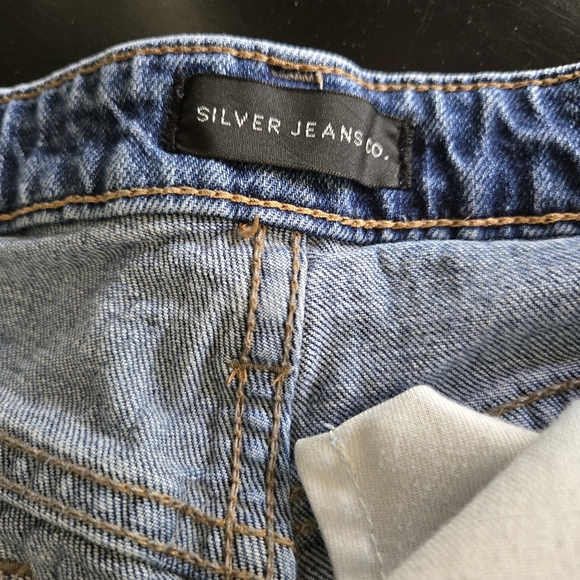 Silver Jeans Co Hello Shorty Shorts Denim Button Fly Boyfriend Distressed 28" - Picture 6 of 13